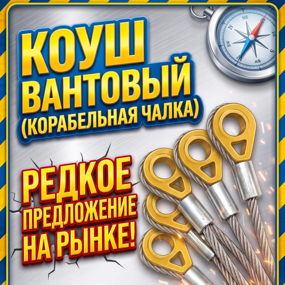 Редкое предложение на рынке! Коуш вантовый (корабельная чалка)
